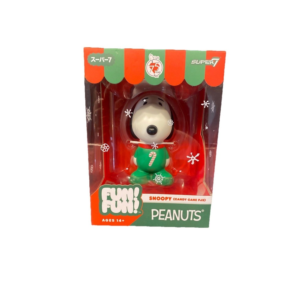 Super7 Fun! Fun!‎ Christmas Peanuts Snoopy Candy Cane PJs Figure